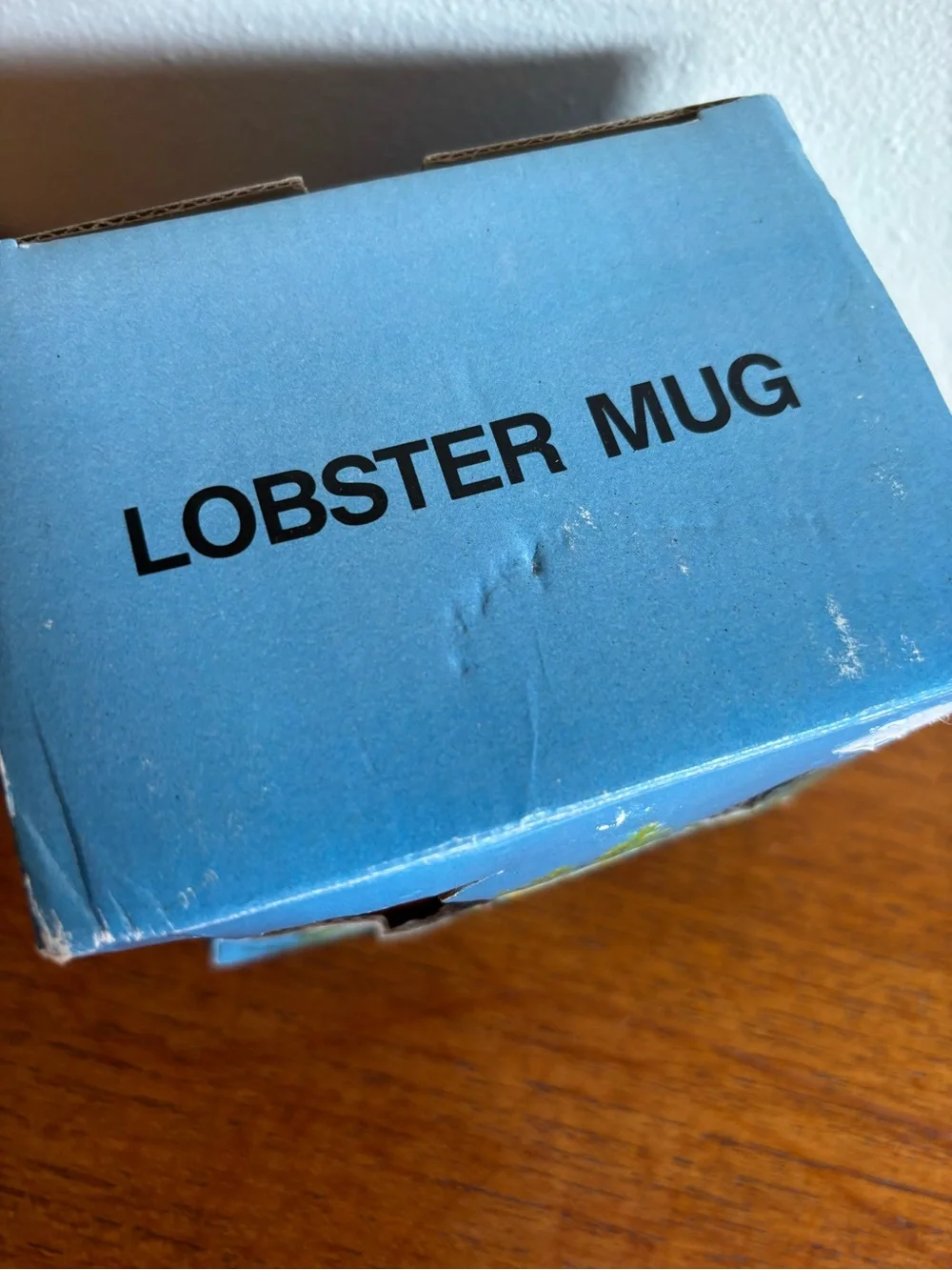 Vintage new in box lobster mug with tail handle novelty fisherman mug coffee